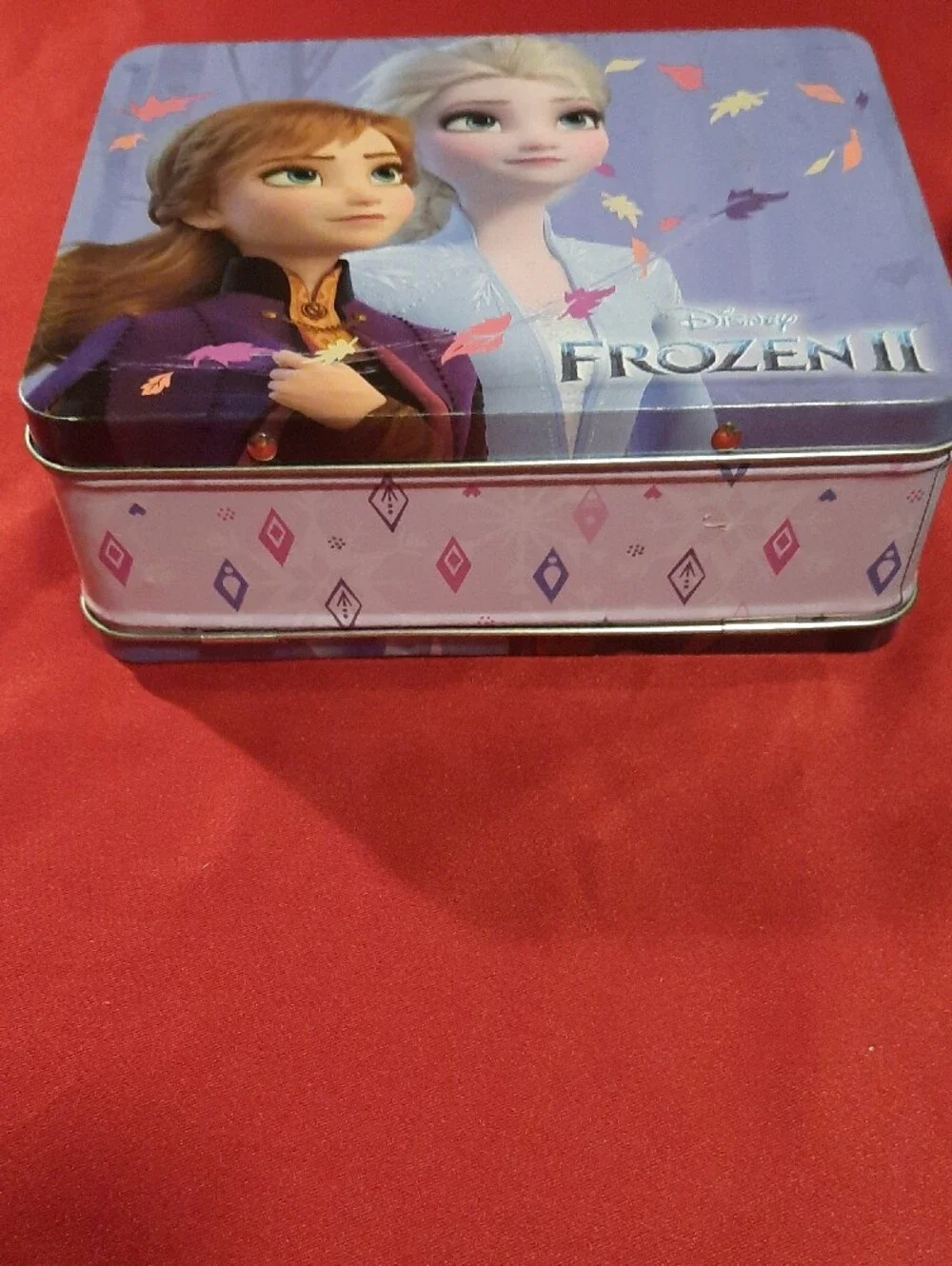 Disney Frozen II Metal Lunchbox & Olaf and Elsa Plush Slippers Girls 5/6